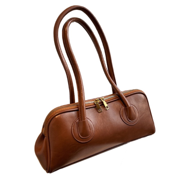 Női válltáska, MzcrJosv, Cipzáros, Kiváló minőségű, 35x15,5x7 CM, Barna