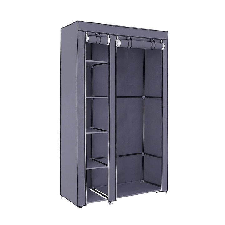 Dulap Leziter LRA-09, 170 x 110 x 45 cm, gri