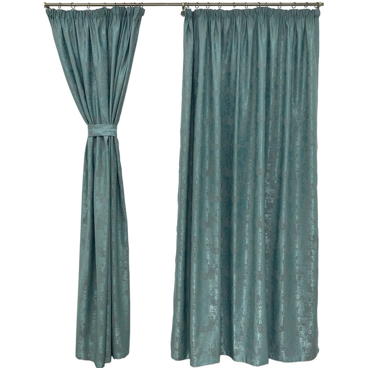 Set doua draperii semiopace, 2x140x245cm powder blue, colectia "Imaginaria", by Liz Line - DR18614