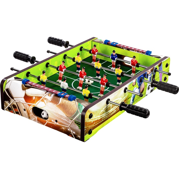 Mini masa de foosball, 51x31x8cm, decor fotbal, GAMES PLANET®