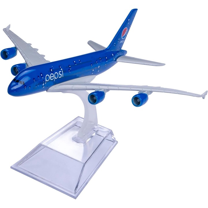Модел на самолет Pepsi Airbus A380, метал, 16 см, мащаб 1:400
