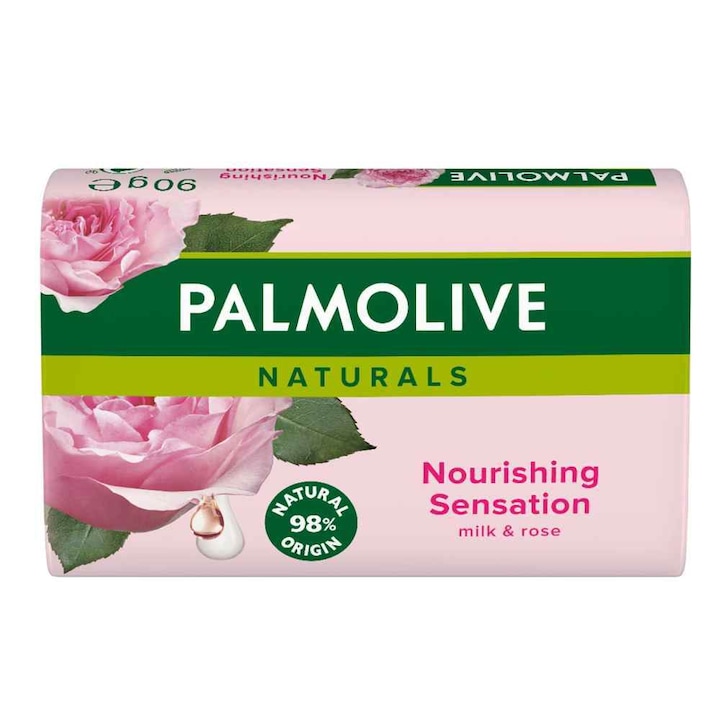 Твърд сапун Palmolive Naturals, Мляко и роза, 90гр, Комплект от 6