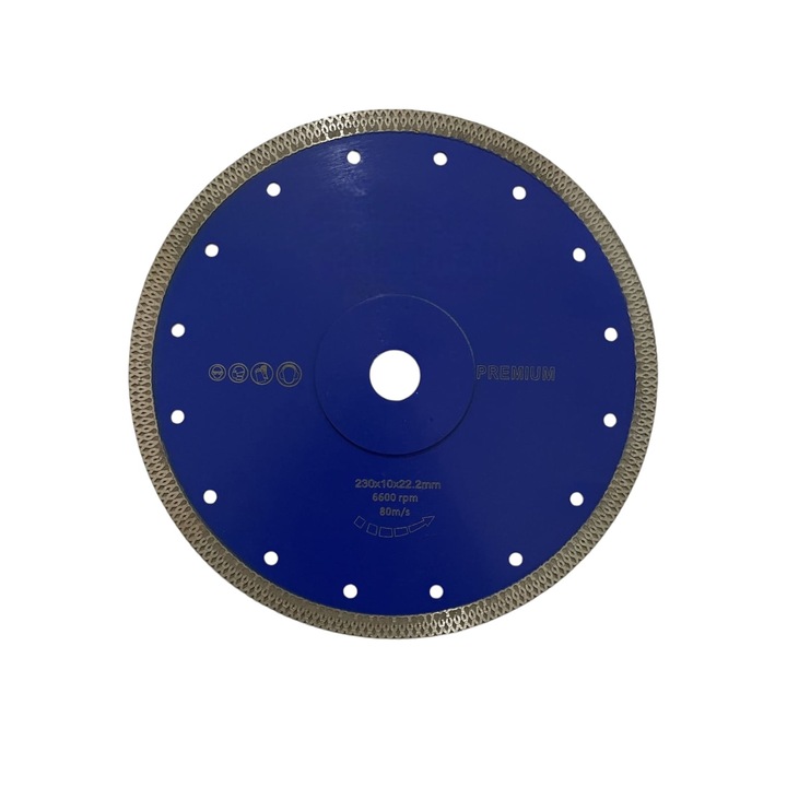 Disc diamantat 230mm pentru taiere gresie, faianta, pentru polizor unghiular, albastru, AVI-2177A
