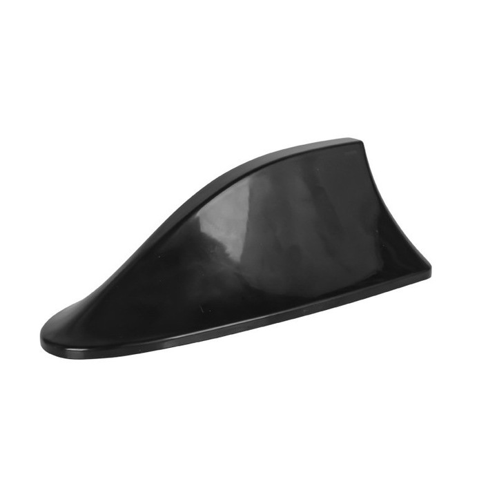 Shark Fin autórádió antenna, ZOUN, perforáció nélkül, jelrádió antenna, kétoldalas ragasztó, ABS, 17 x 6 x 7 cm, fekete