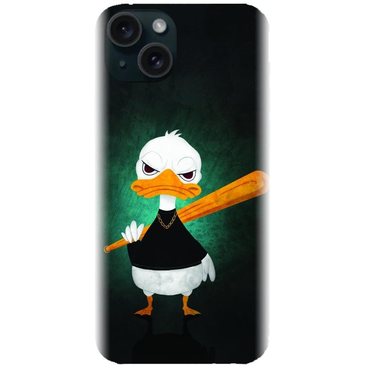 Силиконов кейс, съвместим с модел Apple iPhone 15 Plus - Duck With A Bat