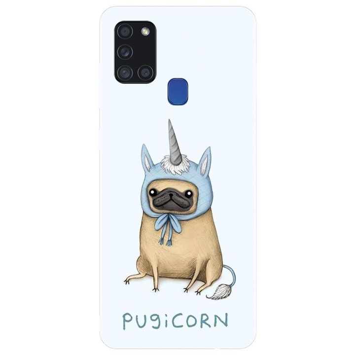 Szilikon tok kompatibilis a Samsung Galaxy A21s - Pugicorn modellel