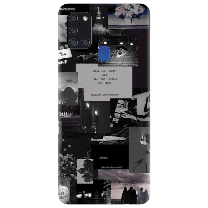 Szilikon tok kompatibilis a Samsung Galaxy A21s - Collage Error modellel