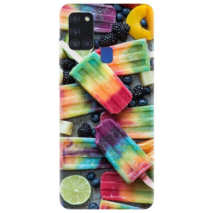 Samsung Galaxy A21s - Colorful Ice Cream modellel kompatibilis szilikon tok