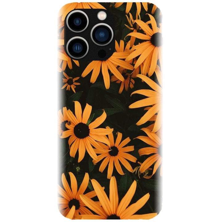 Силиконов кейс, съвместим с модел Apple iPhone 15 Pro - Yellow Flowers