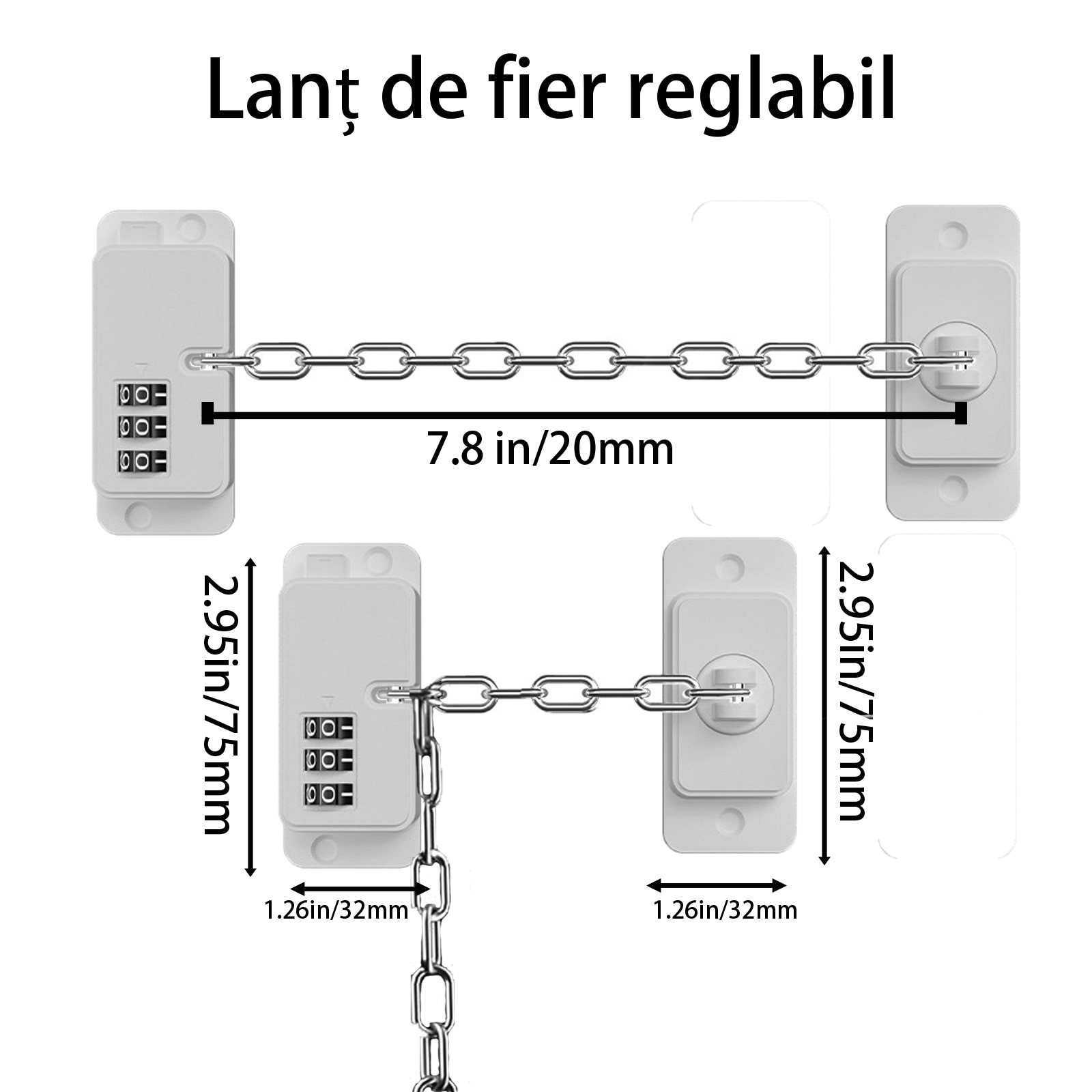 Set 2 sisteme de siguranta pentru frigider cu cod, siguranta copiilor