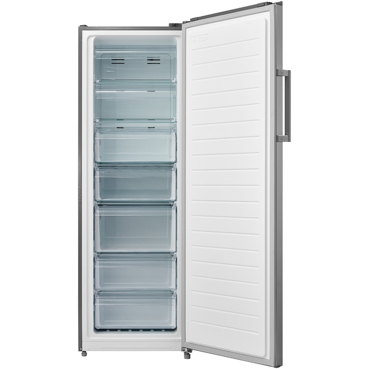 Congelator Tesla RU2400FMXE, 238 l, 7 sertare, Total No Frost, Clasa E, Functie frigider, Display, H 172 cm, Inox