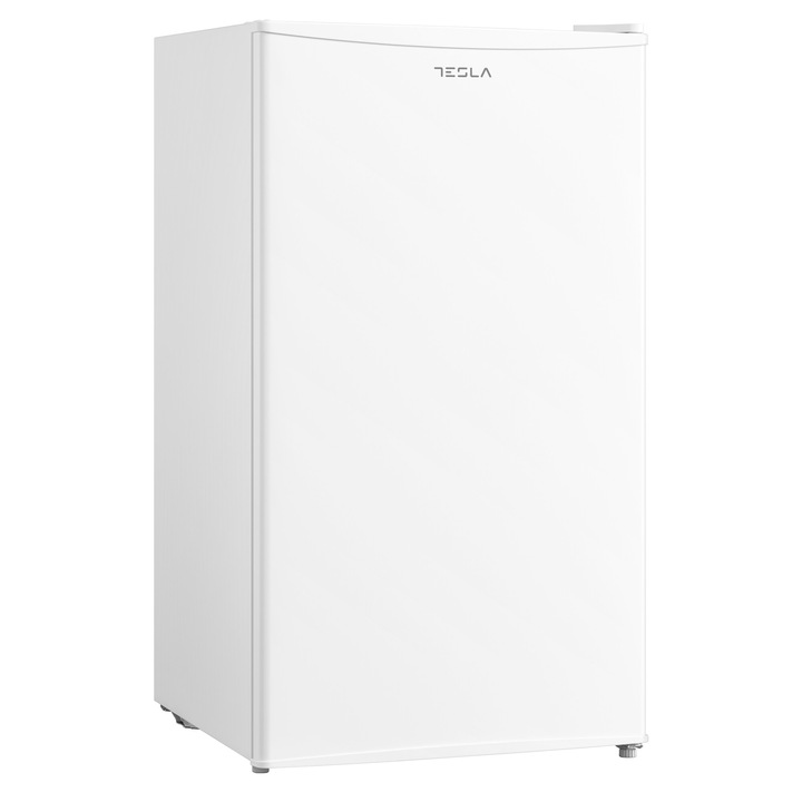 Tesla RS0930ME, egyajtós hűtő, 93 l, E energiaosztály, megfordítható ajtó, M 86 cm, Fehér