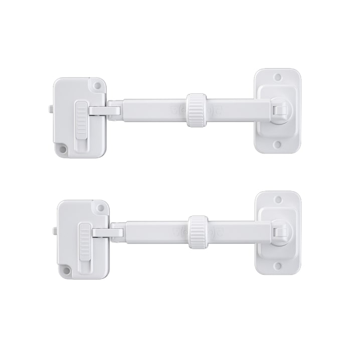 Set 2 Blocatoare pentru ferestre, Siguranta copii, Ajustabile, Alb crem