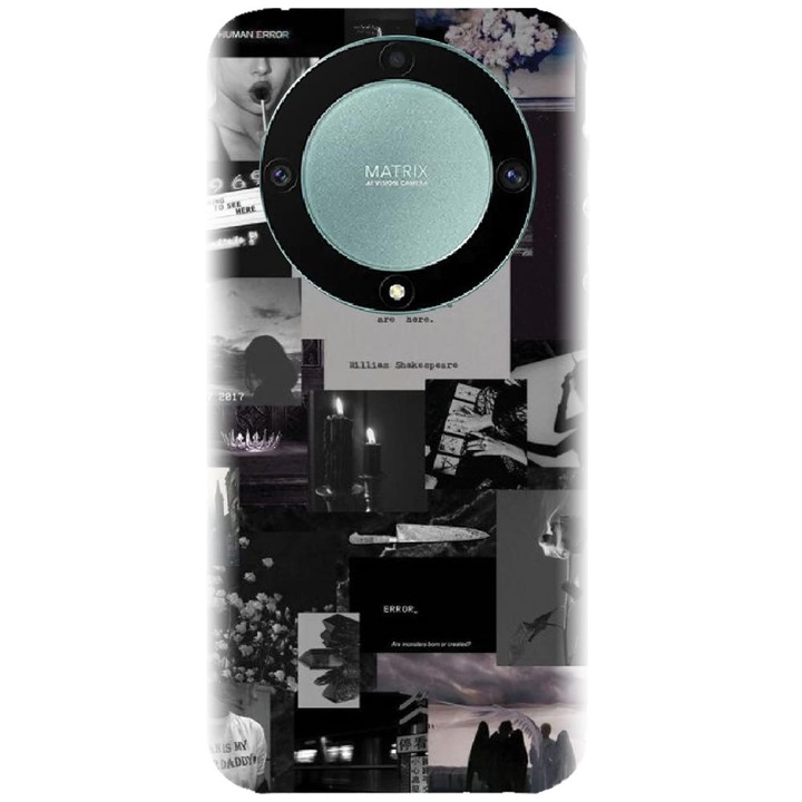 Калъф съвместим с Huawei Honor Magic 5 Lite 5g - Collage Error модел, Силиконов