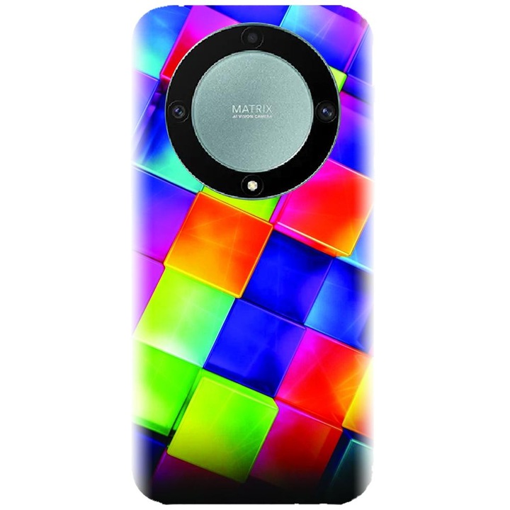 Калъф за Huawei Honor Magic 5 Lite 5g - модел 3D Geometric Colorful, Силикон