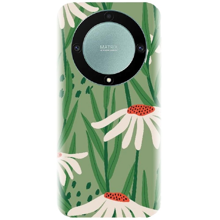 Силиконов капак, съвместим с Huawei Honor Magic 5 Lite 5g - модел с илюстрация на цветя