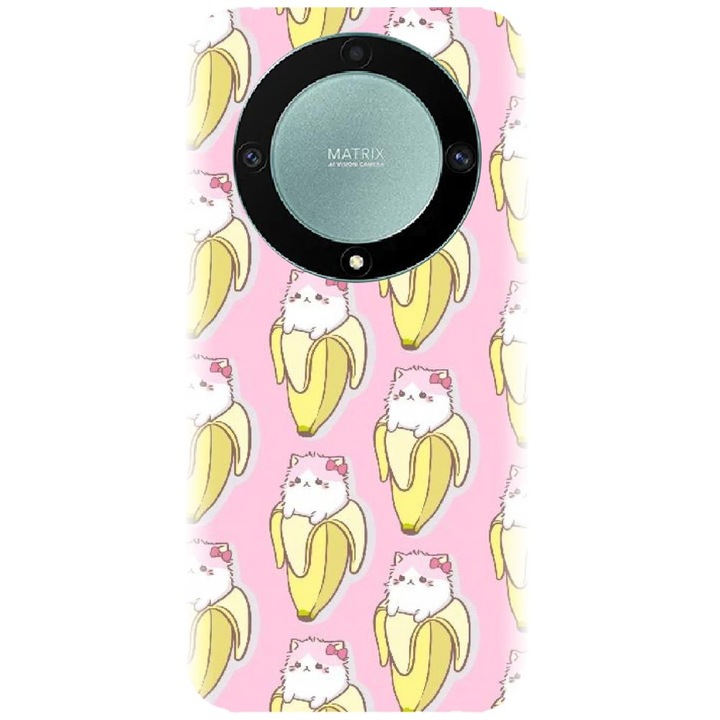 Силиконов калъф, съвместим с Huawei Honor Magic 5 Lite 5g - модел Banana Cats