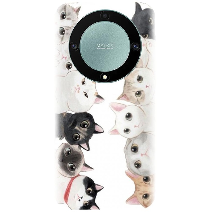Husa din silicon compatibila cu Huawei Honor Magic 5 Lite 5g - model Cat Party
