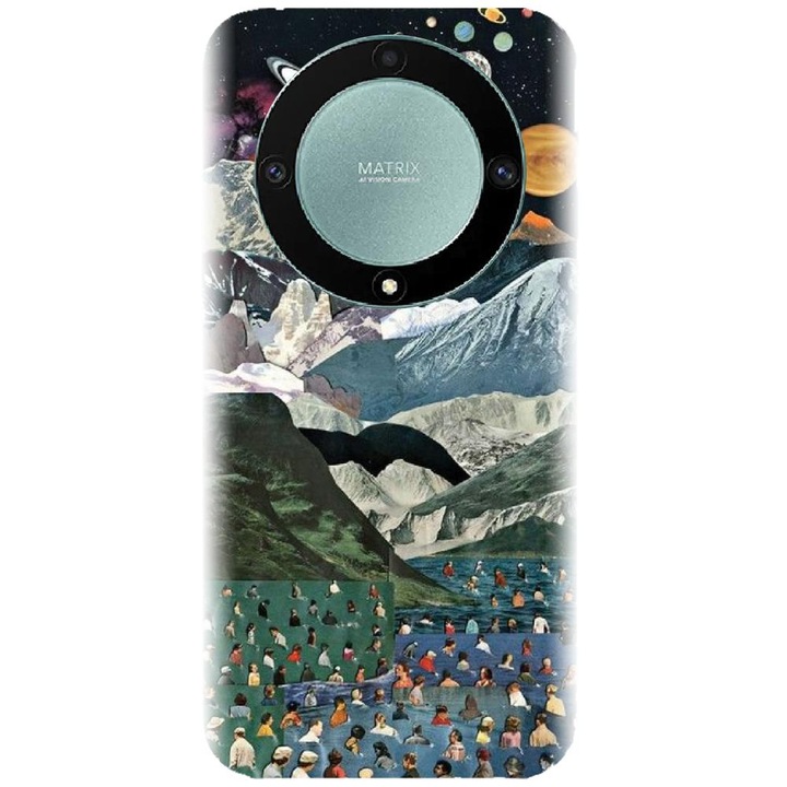 Силиконов кейс съвместим с Honor X40 5g - Колажен модел