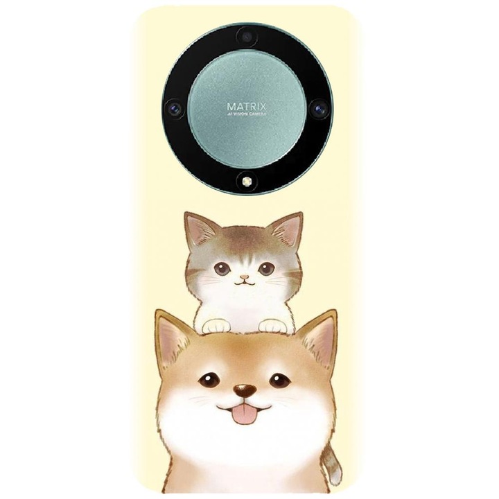 Силиконов калъф, съвместим с Huawei Honor Magic 5 Lite 5g - модел Two Cat