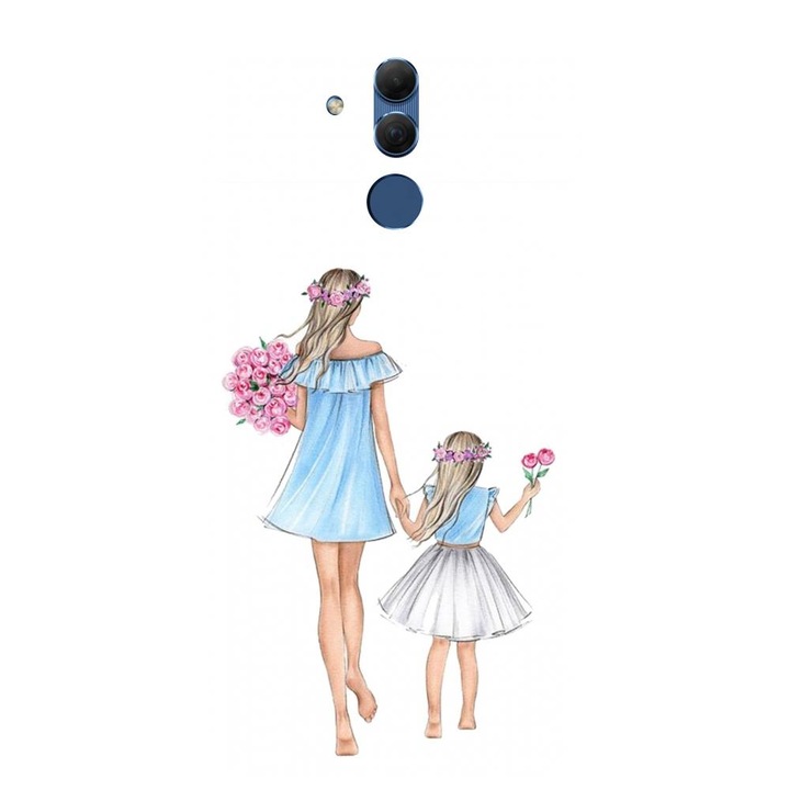 Силиконов кейс съвместим с Huawei Mate 20 Lite - Модел майка и дъщеря