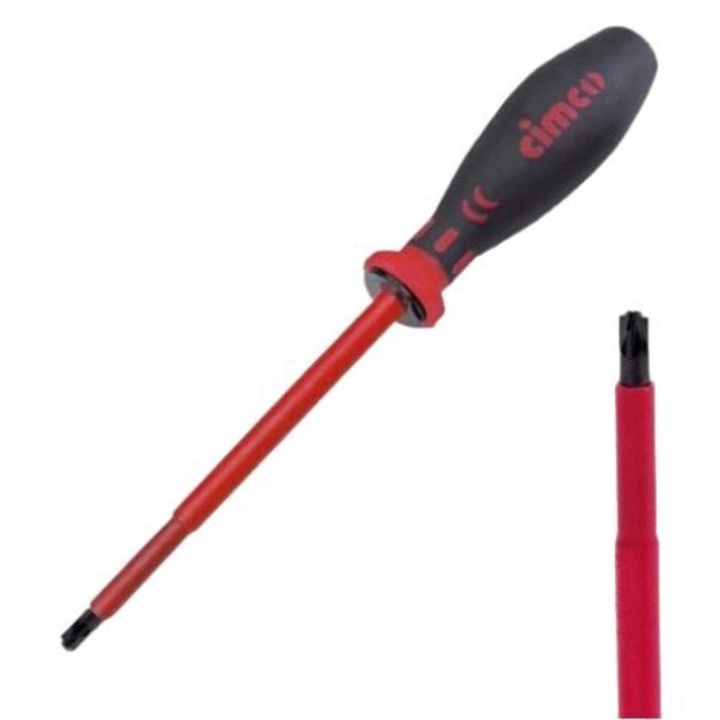 Surubelnita izolata, Cimco, Cap cruce, 80 mm, 1000 V, Multicolor