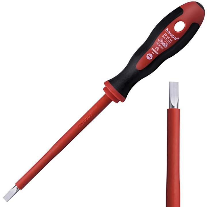 Haupa szigetelt lapos csavarhúzó, 5.5x125mm, 1000V