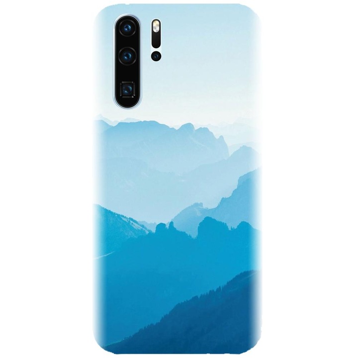 Силиконов калъф, съвместим с модел Huawei P30 Pro - Blue Mountain Crests