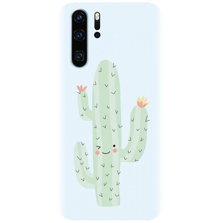 Силиконов калъф, съвместим с Huawei P30 Pro - модел Cactus