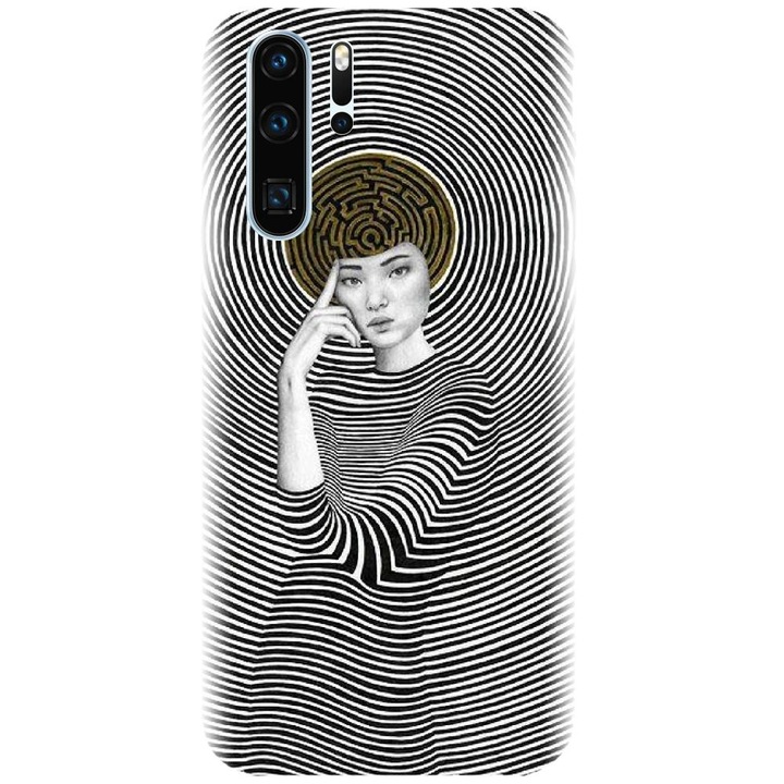 Силиконов калъф, съвместим с модел Huawei P30 Pro - Collage Maze