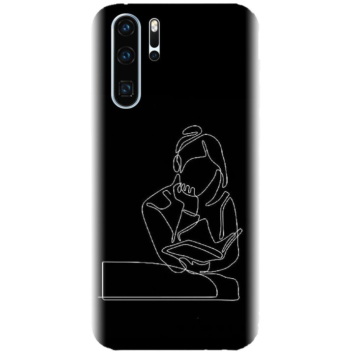 Калъф от силикон, съвместим с Huawei P30 Pro - Модел Line Art The Smart One
