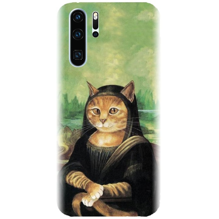 Силиконов калъф, съвместим с Huawei P30 Pro - модел Meowna Lisa