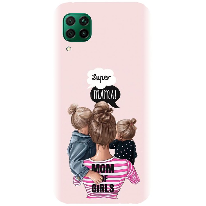 Силиконов кейс съвместим с Huawei P40 Lite - модел Mother of girls