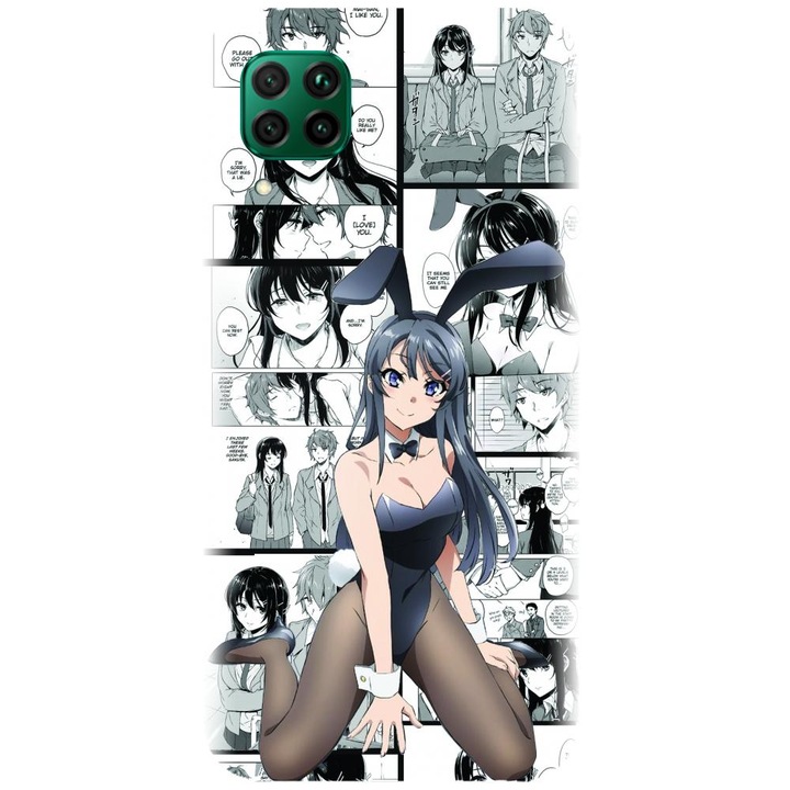 Husa din silicon compatibila cu Huawei P40 Lite - model Bunny Girl