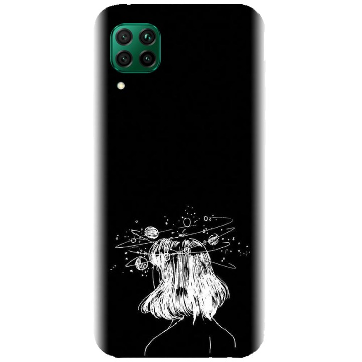 Husa din silicon compatibila cu Huawei P40 Lite - model Line Art Dreamer