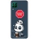 Husa din silicon compatibila cu Huawei P40 Lite - model Panda Coffe