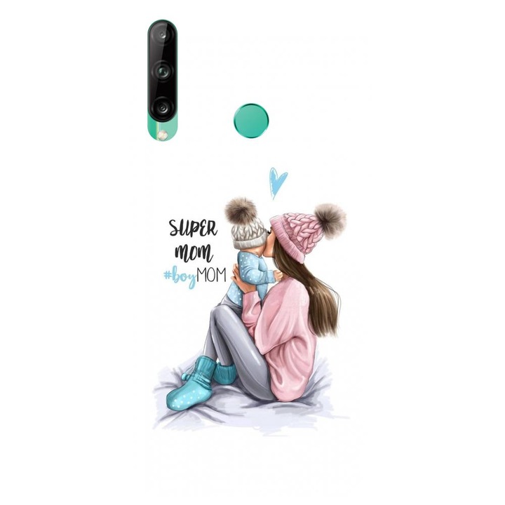 Husa din silicon compatibila cu Huawei P40 Lite E - model Super mama