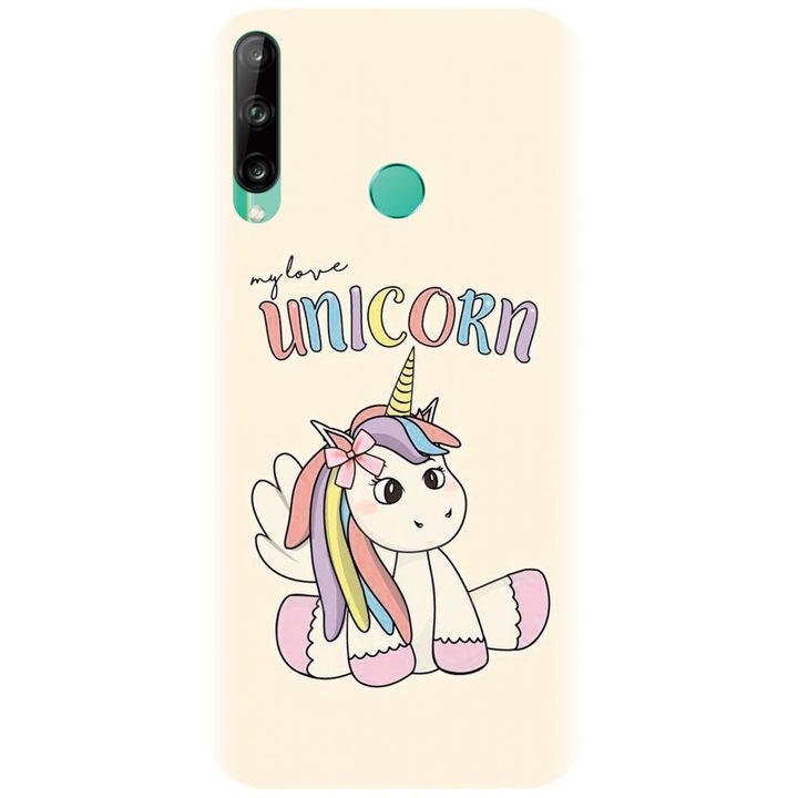 Husa din silicon compatibila cu Huawei P40 Lite E - model Unicornul meu