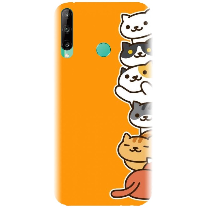 Husa din silicon compatibila cu Huawei P40 Lite E - model Cat Tower