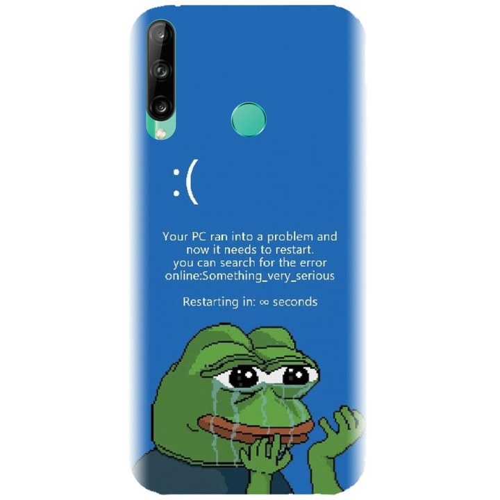 Husa din silicon compatibila cu Huawei P40 Lite E - model Blue Screen