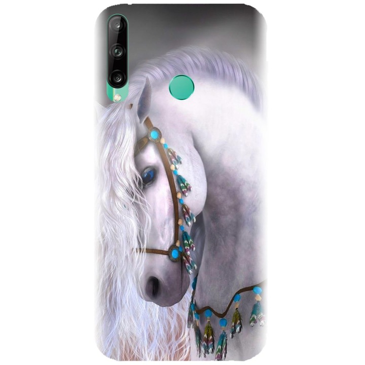Husa din silicon compatibila cu Huawei P40 Lite E - model White Horse