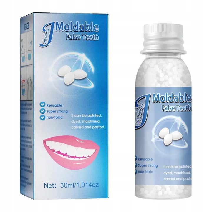 Kit de Reparatie Dentara Temporara, Rasina de Calitate, Transparent, 30ml