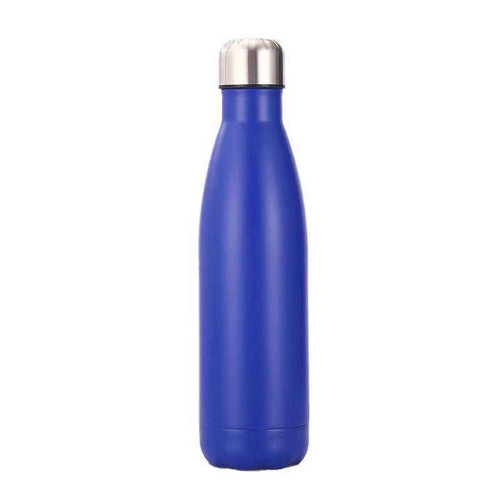 Termos sport cu izolatie din otel inoxidabil, capacitate mare, portabil, albastru, 500ml