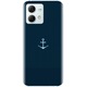 Husa din silicon compatibila cu Motorola Moto G84 - model Blue Navy Anchor Illustration
