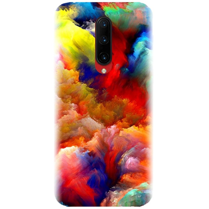 Силиконов кейс, съвместим с модела OnePlus 7T Pro - Oil Painting Colorful Strokes