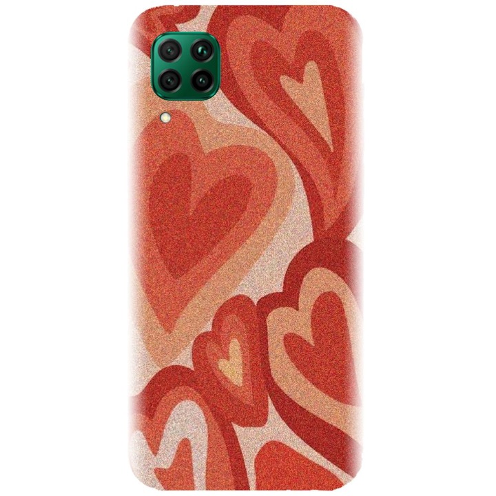 Husa din silicon compatibila cu Huawei P40 Lite - model Inimi