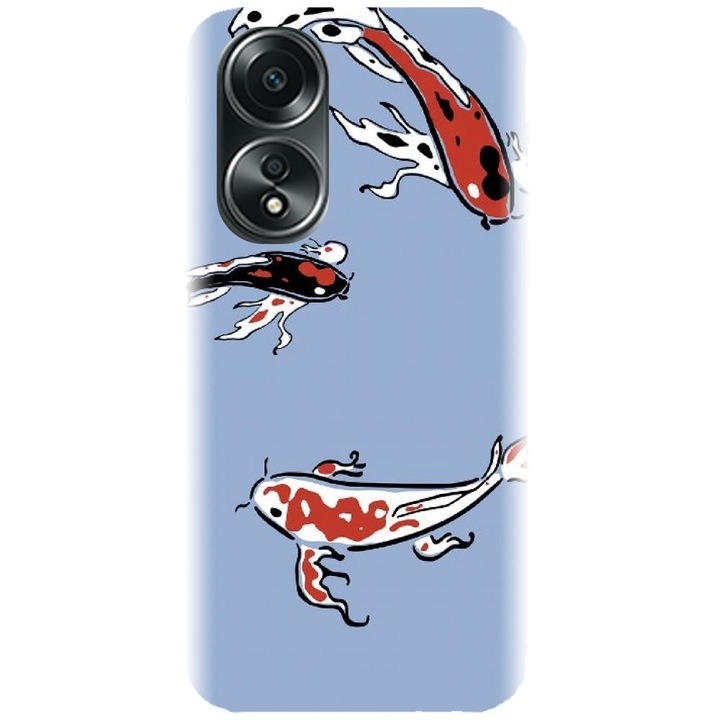 Husa din silicon compatibila cu Oppo A58 4G - model Fish