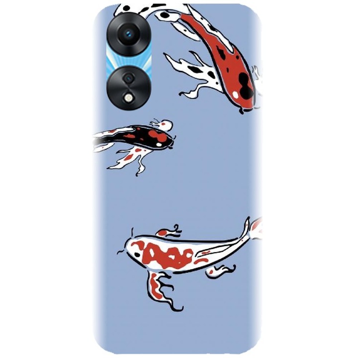 Husa din silicon compatibila cu Oppo A58 5G - model Fish