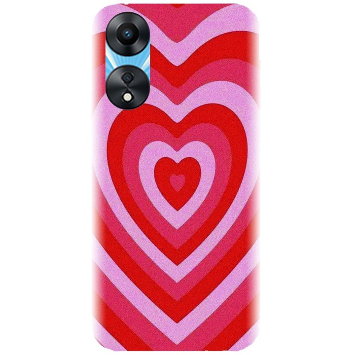 Husa din silicon compatibila cu Oppo A58 5G - model PPG Heart Tunnel