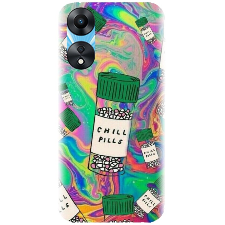 Husa din silicon compatibila cu Oppo A58 5G - model Trippy Pills